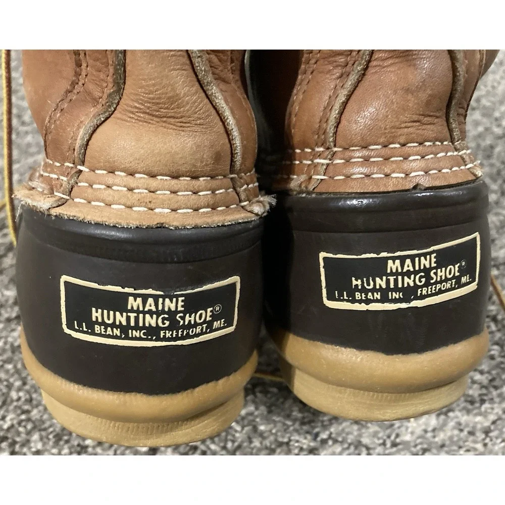 L.L.‎ Bean Maine Hunting Shoe Duck Boots Gore-Tex Thinsulate Brown Leather